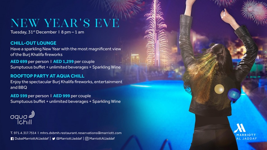 Celebrate New Year's Eve at Aqua Chill